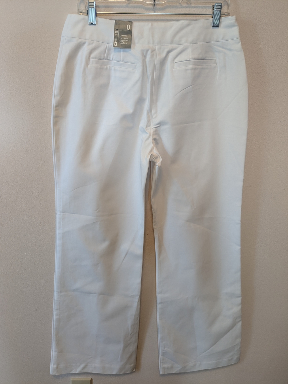 Chico's White Straight-Leg Pull-On Chinos